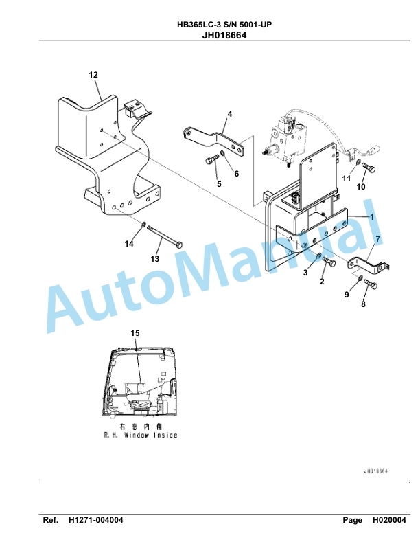 Komatsu HB365LC-3 Parts Manual 5001-UP 3 Komatsu HB365LC-3 Parts Manual 5001-UP-3