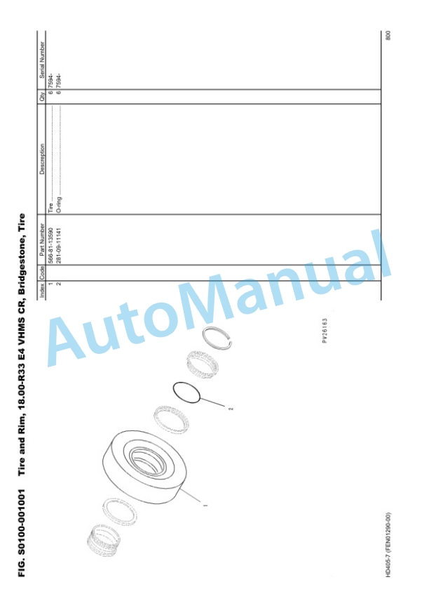 Komatsu HB405-7 Hydraulic Excavator Parts Manual EEPC011500 5 Komatsu HB405-7 Hydraulic Excavator Parts Manual EEPC011500-5