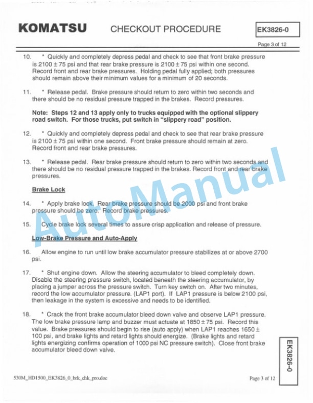 Komatsu HD1500-5 Dump Truck Field Assembly Instruction CEAW003001 4 Komatsu HD1500-5 Dump Truck Field Assembly Instruction CEAW003001 - Image 4