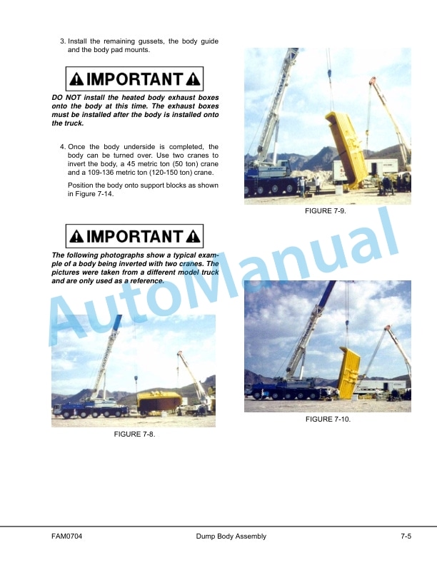 Komatsu HD1500-7 Dump Truck Field Assembly Instruction CEAW004902 3 Komatsu HD1500-7 Dump Truck Field Assembly Instruction CEAW004902 - Image 3
