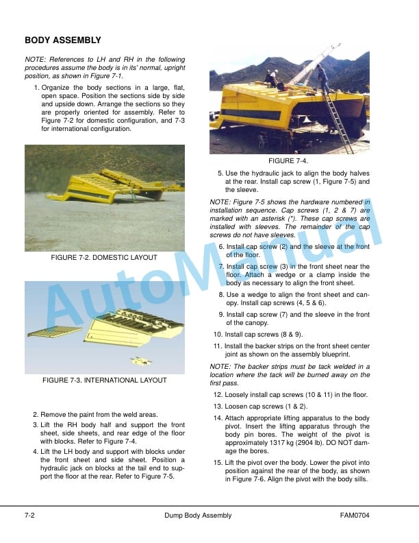Komatsu HD1500-7 Dump Truck Field Assembly Instruction CEAW004903 3 Komatsu HD1500-7 Dump Truck Field Assembly Instruction CEAW004903 - Image 3