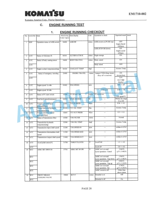 Komatsu HD1500-7 Dump Truck Field Assembly Instruction CEAW004903 5 Komatsu HD1500-7 Dump Truck Field Assembly Instruction CEAW004903 - Image 5