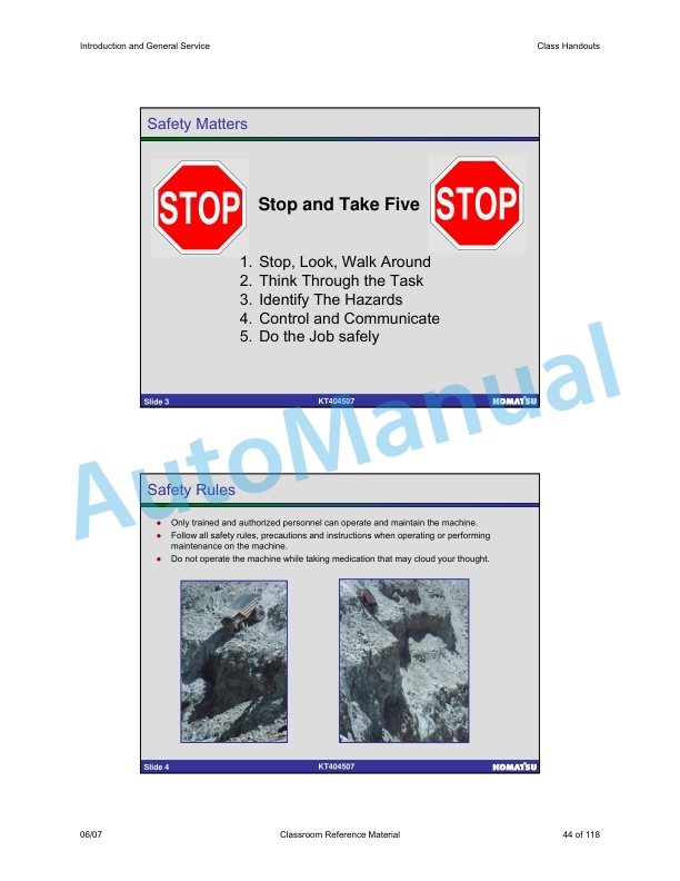 Komatsu HD1500-7 Dump Truck Introduction General Service 3 Komatsu HD1500-7 Dump Truck Introduction General Service-3