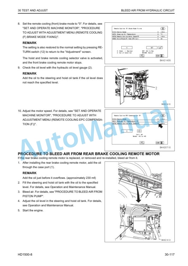 Alternative view of Komatsu HD1500-8 Dump Truck Shop Manual SEN06630-11