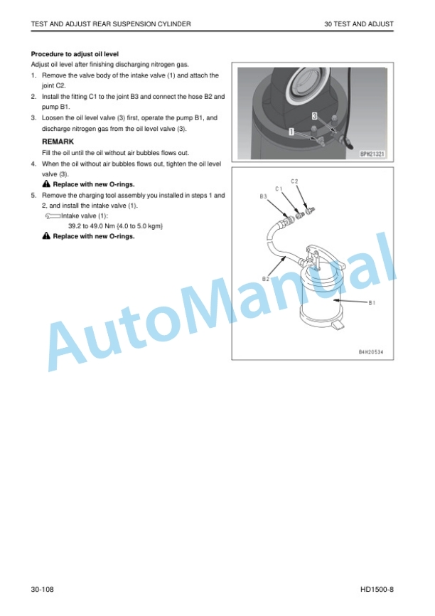 Alternative view of Komatsu HD1500-8 Dump Truck Shop Manual SEN06630-21