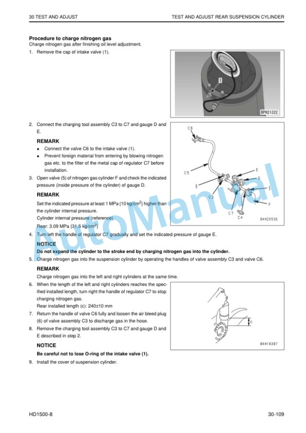 Alternative view of Komatsu HD1500-8 Dump Truck Shop Manual SEN06630-23