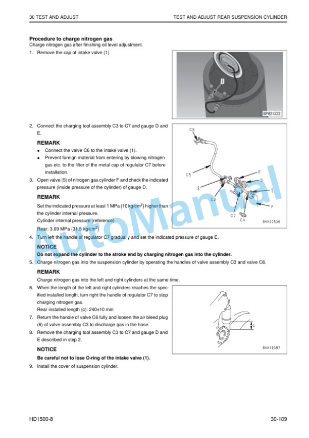 Alternative view of Komatsu HD1500-8 Dump Truck Shop Manual SEN06630-24