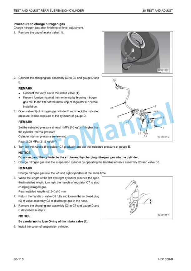 Alternative view of Komatsu HD1500-8 Dump Truck Shop Manual SEN06630-25