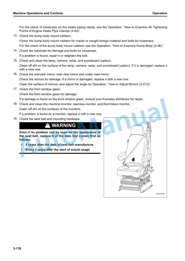 Komatsu HD1500-8E0 Dump Truck Operation and Maintenance Manual TEN01172-00 3 Komatsu HD1500-8E0 Dump Truck Operation and Maintenance Manual TEN01172-00 - Image 3