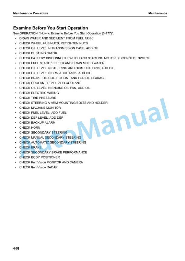 Komatsu HD1500-8E0 Dump Truck Operation and Maintenance Manual TEN01172-00 5 Komatsu HD1500-8E0 Dump Truck Operation and Maintenance Manual TEN01172-00 - Image 5