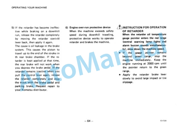 Komatsu HD320-3, HD325-3 Dump Truck Operation and Maintenance Manual SEAM566D01 3 Komatsu HD320-3, HD325-3 Dump Truck Operation and Maintenance Manual SEAM566D01 - Image 3