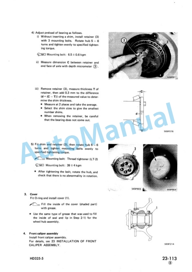 Komatsu HD325-5 Shop Manual SEBM05660510 3 Komatsu HD325-5 Shop Manual SEBM05660510 - Image 3
