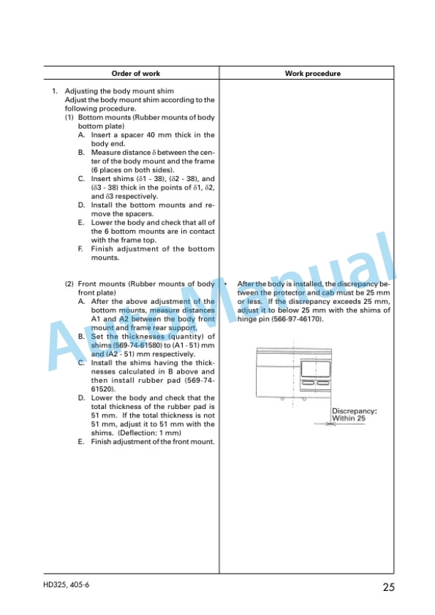 Komatsu HD325-6, HD405-6 Dump Truck Field Assembly Instruction GEN00020-00 3 Komatsu HD325-6, HD405-6 Dump Truck Field Assembly Instruction GEN00020-00 - Image 3