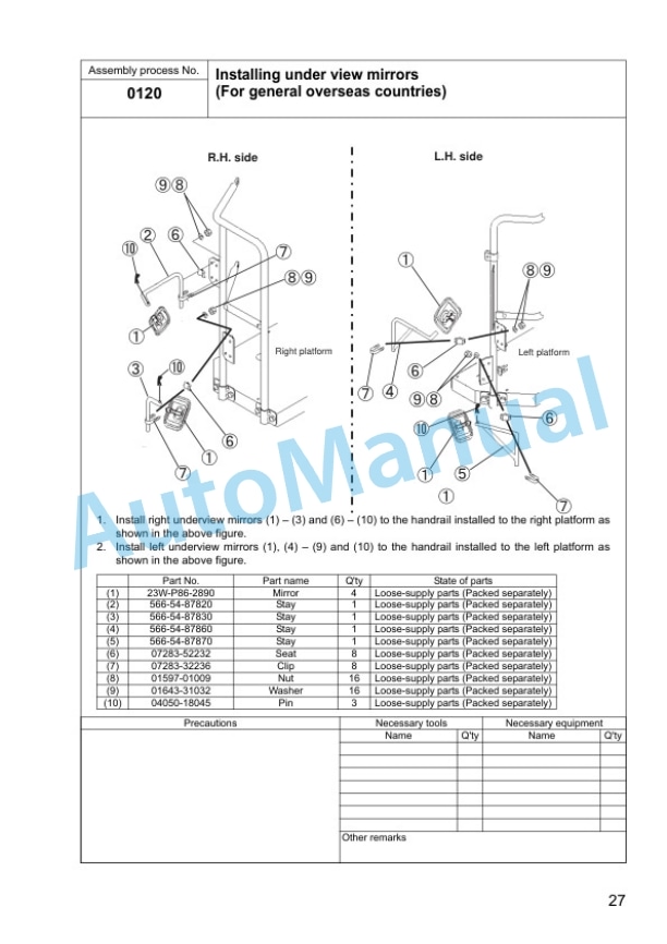 Komatsu HD325-7, HD405-7 Dump Truck Field Assembly Instruction GEN00045-05 3 Komatsu HD325-7, HD405-7 Dump Truck Field Assembly Instruction GEN00045-05 - Image 3