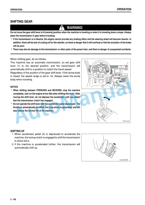 Komatsu HD325-7, HD405-7 Dump Truck Operation and Maintenance Manual PEN01390-07-3