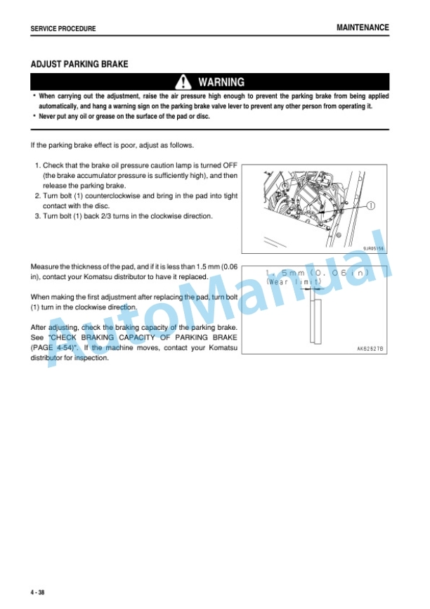 Komatsu HD325-7, HD405-7 Dump Truck Operation and Maintenance Manual TEN00749-12-4