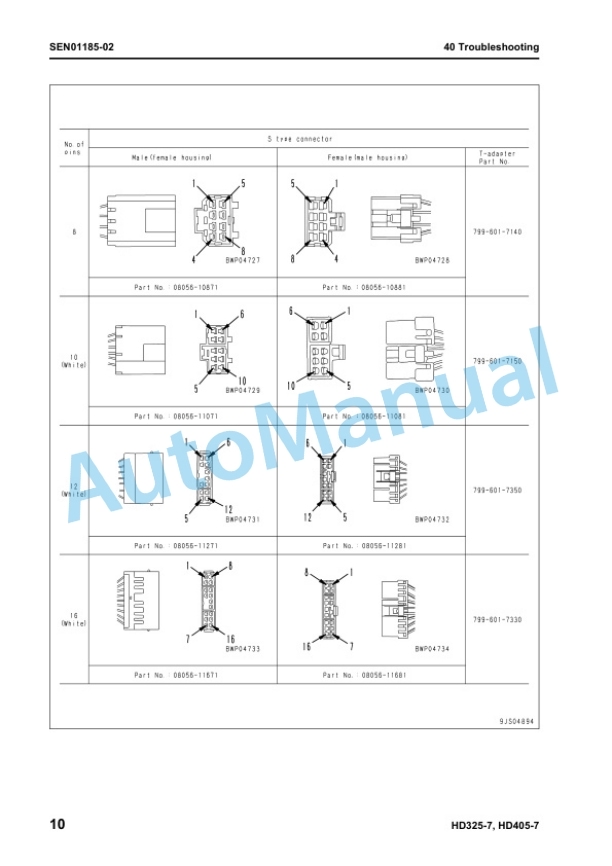 Komatsu HD325-7, HD405-7 Dump Truck Shop Manual SEN00486-16 3 Komatsu HD325-7, HD405-7 Dump Truck Shop Manual SEN00486-16 - Image 3