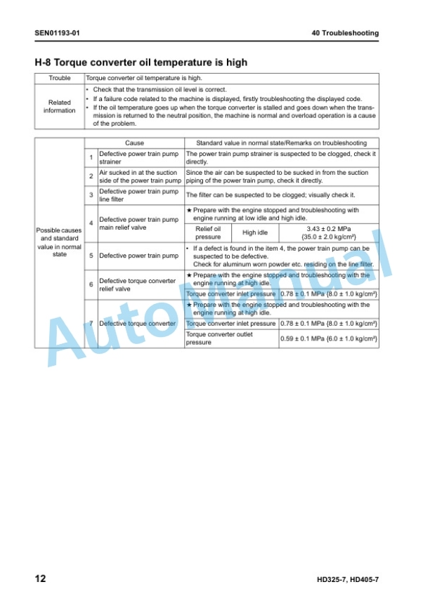 Komatsu HD325-7, HD405-7 Dump Truck Shop Manual SEN00486-16 5 Komatsu HD325-7, HD405-7 Dump Truck Shop Manual SEN00486-16 - Image 5