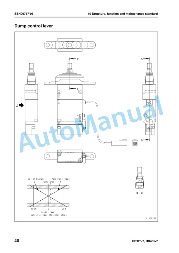 Alternative view of Komatsu HD325-7, HD405-7 Dump Truck Shop Manual SEN00486-19