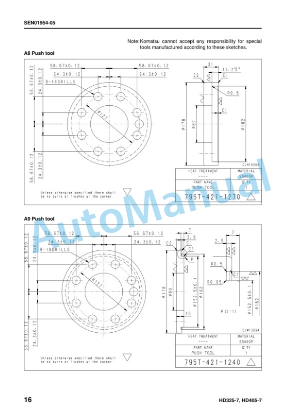Komatsu HD325-7, HD405-7 Dump Truck Shop Manual SEN00486-19 5 Komatsu HD325-7, HD405-7 Dump Truck Shop Manual SEN00486-19 - Image 5