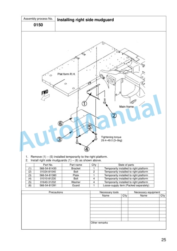 Komatsu HD325-7R, HD405-7R Dump Truck Field Assembly Instruction GEN00084-01 3 Komatsu HD325-7R, HD405-7R Dump Truck Field Assembly Instruction GEN00084-01 - Image 3