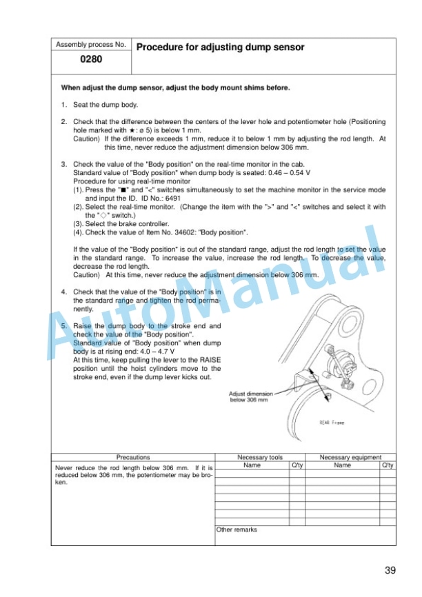 Komatsu HD325-7R, HD405-7R Dump Truck Field Assembly Instruction GEN00084-01 4 Komatsu HD325-7R, HD405-7R Dump Truck Field Assembly Instruction GEN00084-01 - Image 4