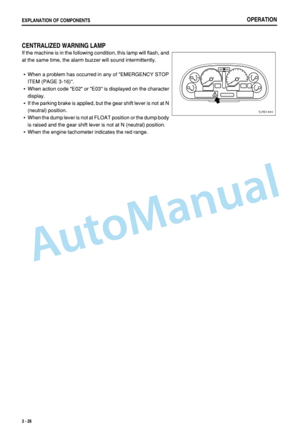 Komatsu HD325-7R, HD405-7R Dump Truck Operation and Maintenance Manual PEN00838-12-2