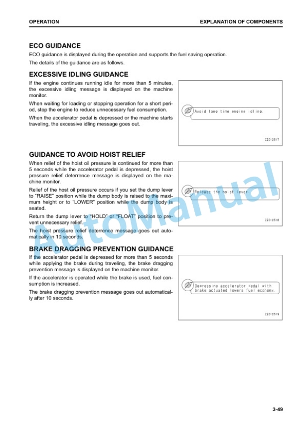 Komatsu HD325-8, HD405-8 Dump Truck Operation and Maintenance Manual TEN01060-02 2 Komatsu HD325-8, HD405-8 Dump Truck Operation and Maintenance Manual TEN01060-02 - Image 2