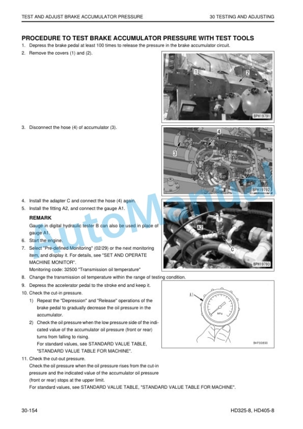 Alternative view of Komatsu HD325-8, HD405-8 Dump Truck Shop Manual SEN06618-14
