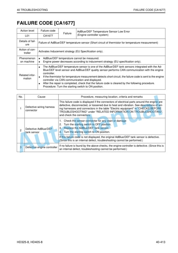 Komatsu HD325-8, HD405-8 Dump Truck Shop Manual SEN06618-14 3 Komatsu HD325-8, HD405-8 Dump Truck Shop Manual SEN06618-14 - Image 3
