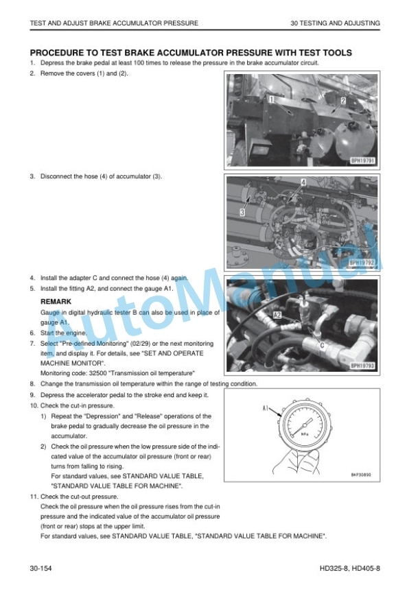 Alternative view of Komatsu HD325-8, HD405-8 Dump Truck Shop Manual SEN06618-15