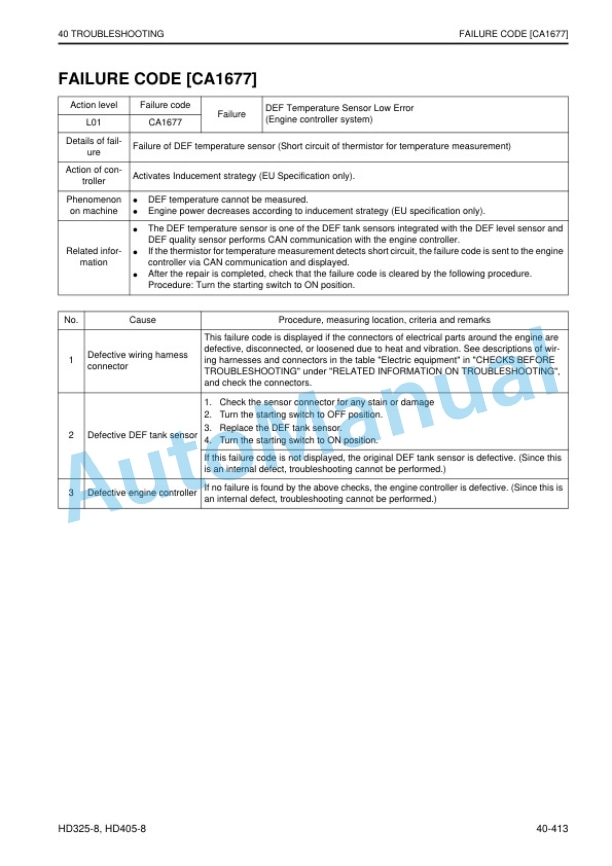 Komatsu HD325-8, HD405-8 Dump Truck Shop Manual SEN06618-15 3 Komatsu HD325-8, HD405-8 Dump Truck Shop Manual SEN06618-15 - Image 3
