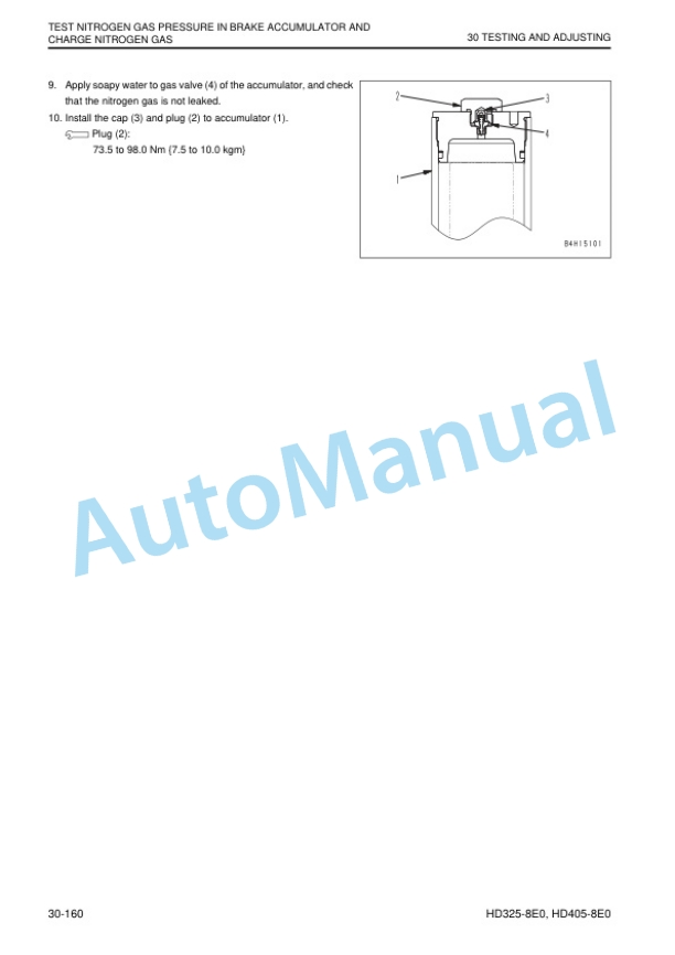 Alternative view of Komatsu HD325-8E0, HD405-8E0 Dump Truck Shop Manual SEN06745-06