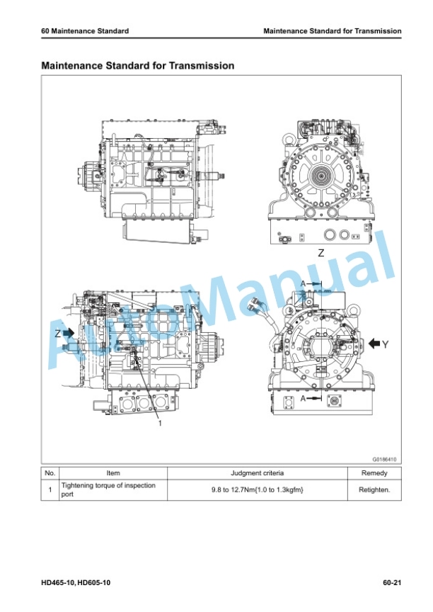 Komatsu HD465-10, HD605-10 Dump Truck Shop Manual SEN06976-00 5 Komatsu HD465-10, HD605-10 Dump Truck Shop Manual SEN06976-00 - Image 5