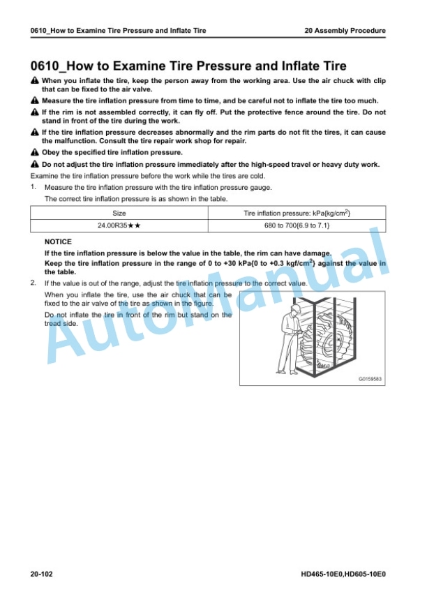 Komatsu HD465-10E0, HD605-10E0 Dump Truck Field Assembly Instruction GEN00279-00 5 Komatsu HD465-10E0, HD605-10E0 Dump Truck Field Assembly Instruction GEN00279-00 - Image 5