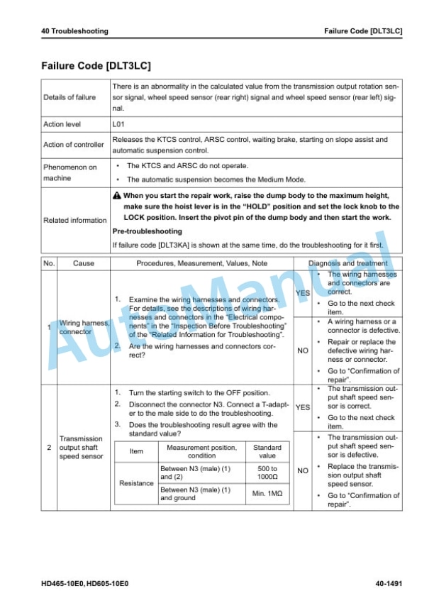 Komatsu HD465-10E0, HD605-10E0 Dump Truck Shop Manual SEN06981-00 4 Komatsu HD465-10E0, HD605-10E0 Dump Truck Shop Manual SEN06981-00 - Image 4