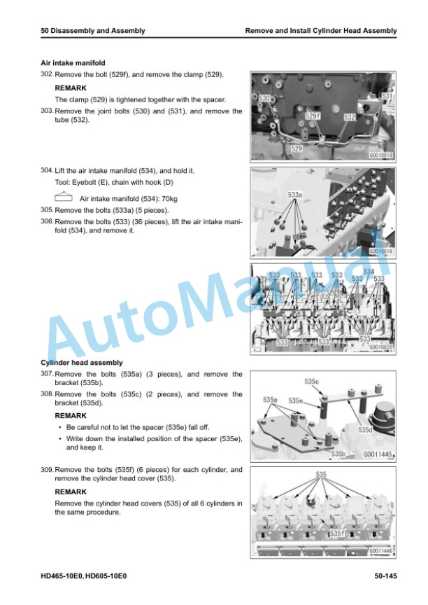 Komatsu HD465-10E0, HD605-10E0 Dump Truck Shop Manual SEN06981-00 5 Komatsu HD465-10E0, HD605-10E0 Dump Truck Shop Manual SEN06981-00 - Image 5