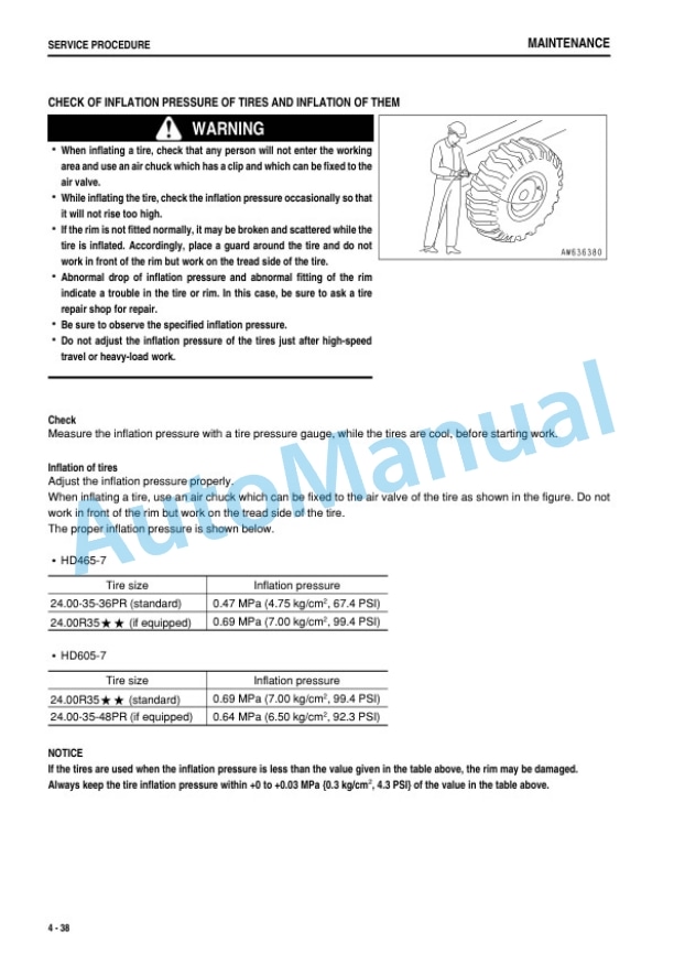 Komatsu HD465-7, HD605-7 Dump Truck Operation and Maintenance Manual TEN00271-03 4 Komatsu HD465-7, HD605-7 Dump Truck Operation and Maintenance Manual TEN00271-03 - Image 4