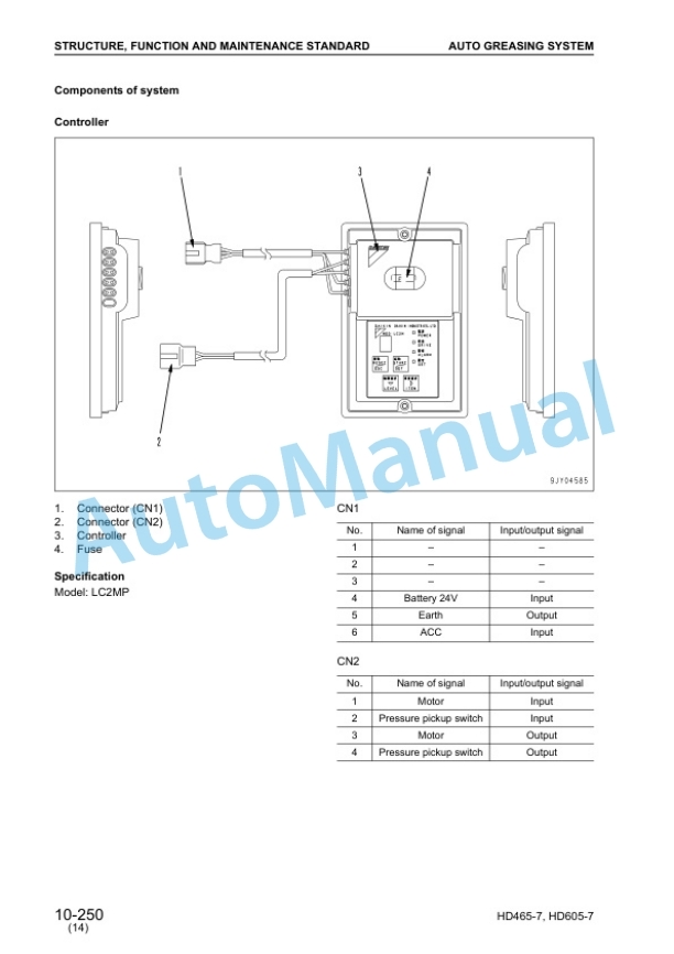 Alternative view of Komatsu HD465-7, HD605-7 Dump Truck Shop Manual SEBM027622