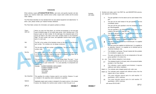 Komatsu HD465-7, SAAED170E-3 Parts Manual LEPBH467R6 1 Komatsu HD465-7, SAAED170E-3 Parts Manual LEPBH467R6