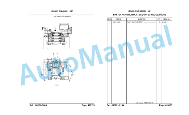 Komatsu HD465-7, SAAED170E-3 Parts Manual LEPBH467R6 2 Komatsu HD465-7, SAAED170E-3 Parts Manual LEPBH467R6-2