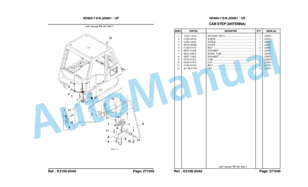 Komatsu HD465-7, SAAED170E-3 Parts Manual LEPBH467R6 3 Komatsu HD465-7, SAAED170E-3 Parts Manual LEPBH467R6-3