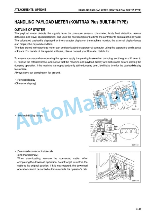 Komatsu HD465-7E0 Dump Truck Operation and Maintenance Manual PEN01194-07-5