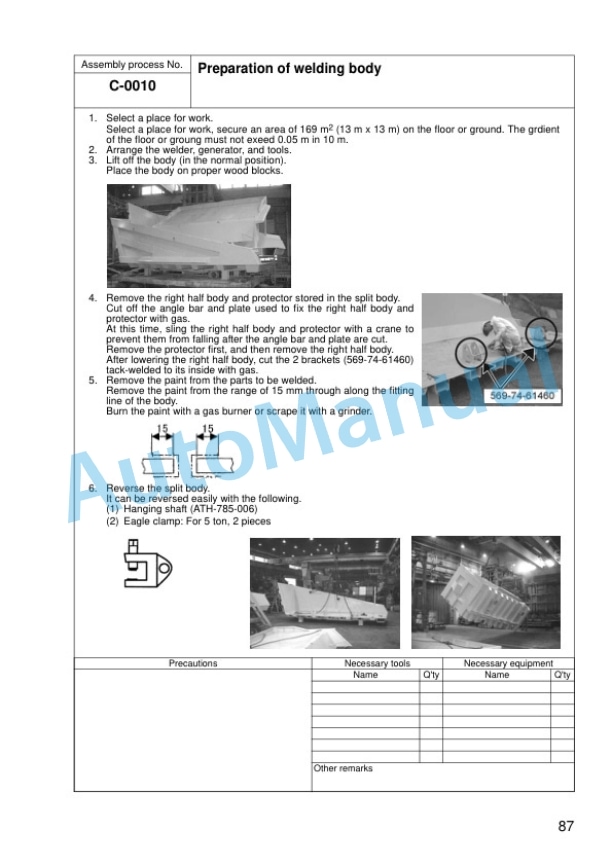 Komatsu HD465-7E0, HD605-7E0 Dump Truck Field Assembly Instruction GEN00046-05 5 Komatsu HD465-7E0, HD605-7E0 Dump Truck Field Assembly Instruction GEN00046-05 - Image 5