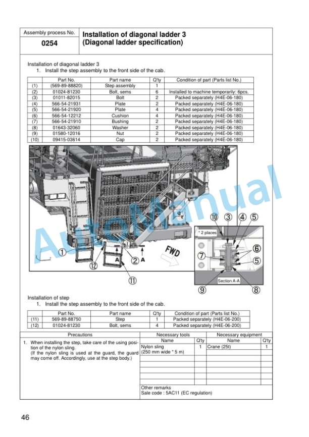 Komatsu HD465-7E0, HD605-7E0 Dump Truck Field Assembly Instruction GEN00046-11 3 Komatsu HD465-7E0, HD605-7E0 Dump Truck Field Assembly Instruction GEN00046-11 - Image 3