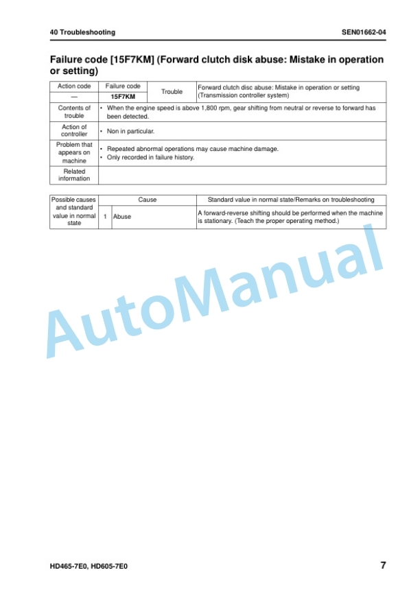 Komatsu HD465-7E0, HD605-7E0 Dump Truck Shop Manual SEN01081-25 3 Komatsu HD465-7E0, HD605-7E0 Dump Truck Shop Manual SEN01081-25 - Image 3