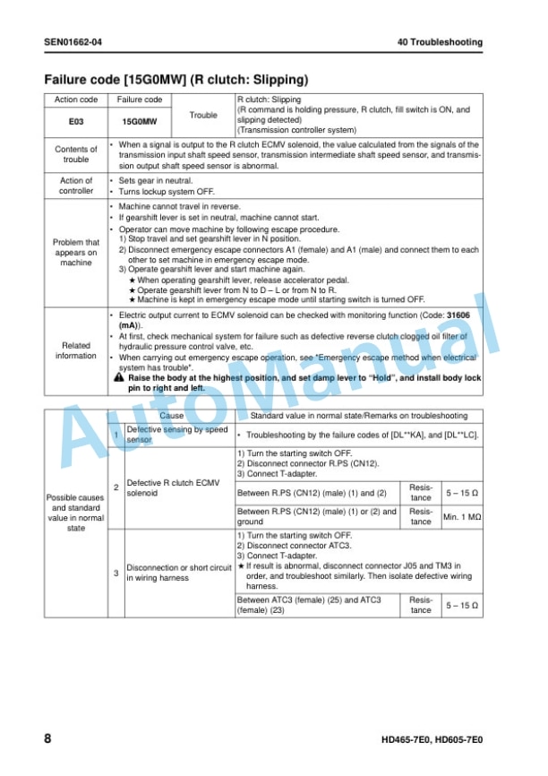 Komatsu HD465-7E0, HD605-7E0 Dump Truck Shop Manual SEN01081-27 3 Komatsu HD465-7E0, HD605-7E0 Dump Truck Shop Manual SEN01081-27 - Image 3