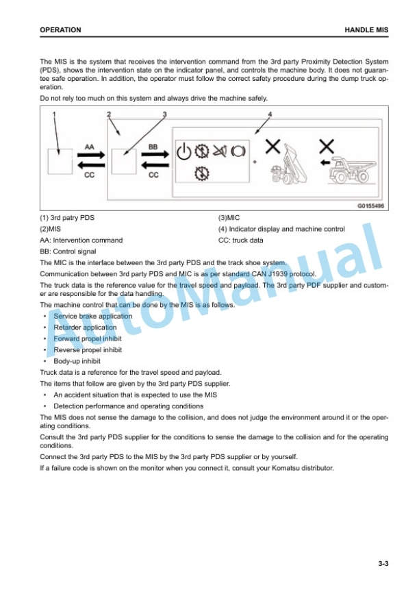 Komatsu HD465-7R Dump Truck Operation and Maintenance Manual PEN01625-02 4 Komatsu HD465-7R Dump Truck Operation and Maintenance Manual PEN01625-02 - Image 4