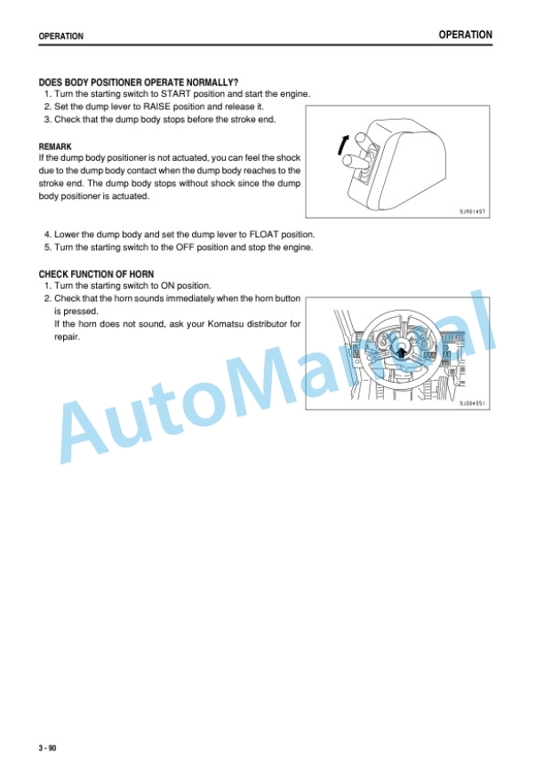 Komatsu HD465-7R Dump Truck Operation and Maintenance Manual PEN02237-00 3 Komatsu HD465-7R Dump Truck Operation and Maintenance Manual PEN02237-00 - Image 3