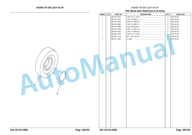 Komatsu HD465-7R Dump Truck Parts Manual LEPBH467R6 5 Komatsu HD465-7R Dump Truck Parts Manual LEPBH467R6-5